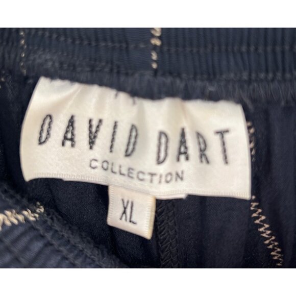 Vintage David Dart Womens Pants Embroidered Blue Pull On Elastic Waist Size XL - Picture 7 of 9